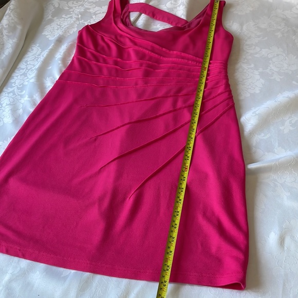 Pretty in pink mini fitted with stitching diagonally back zip Sz 10 - Picture 7 of 8